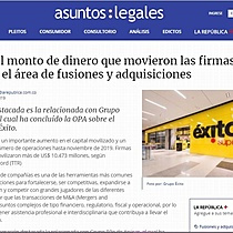 Conozca el monto de dinero que movieron las firmas locales en el rea de fusiones y adquisiciones